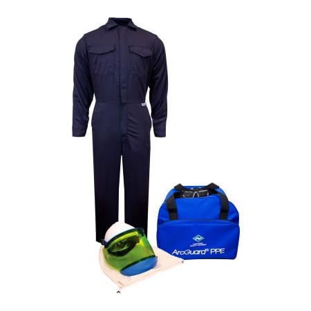 National Safety Apparel ArcGuard KIT2CV08NG, MD 8 cal/cm2 Arc Flash Kit with FR Coverall, MD, No Gloves KIT2CV08NGMD